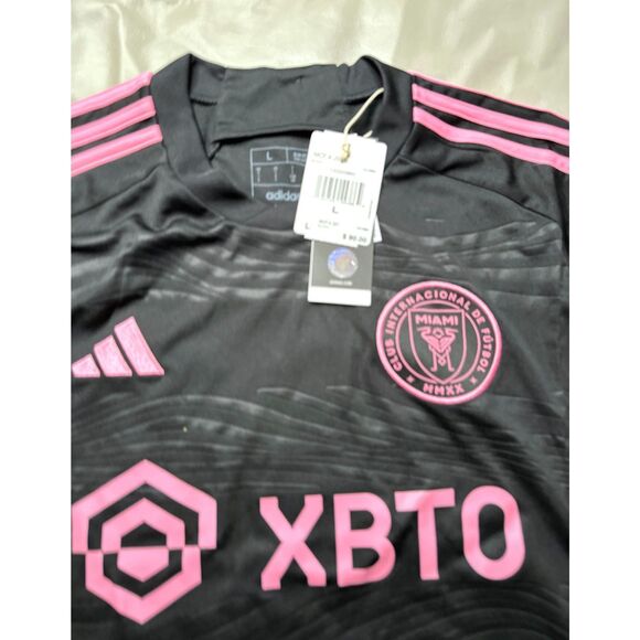 Adidas Inter Miami MLS 2023 Away Soccer Football Jersey Black HI1888 Men's large - Picture 7 of 10